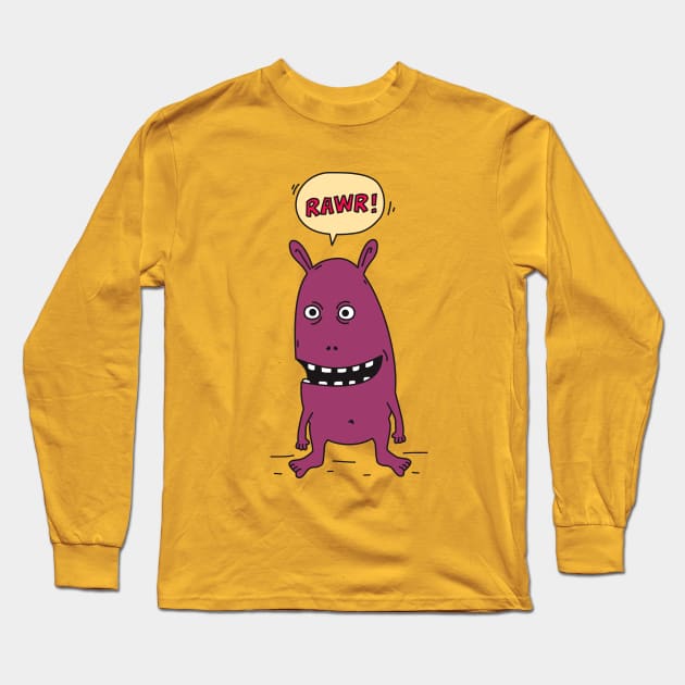 Rawr! Monster! Long Sleeve T-Shirt by hyperactive